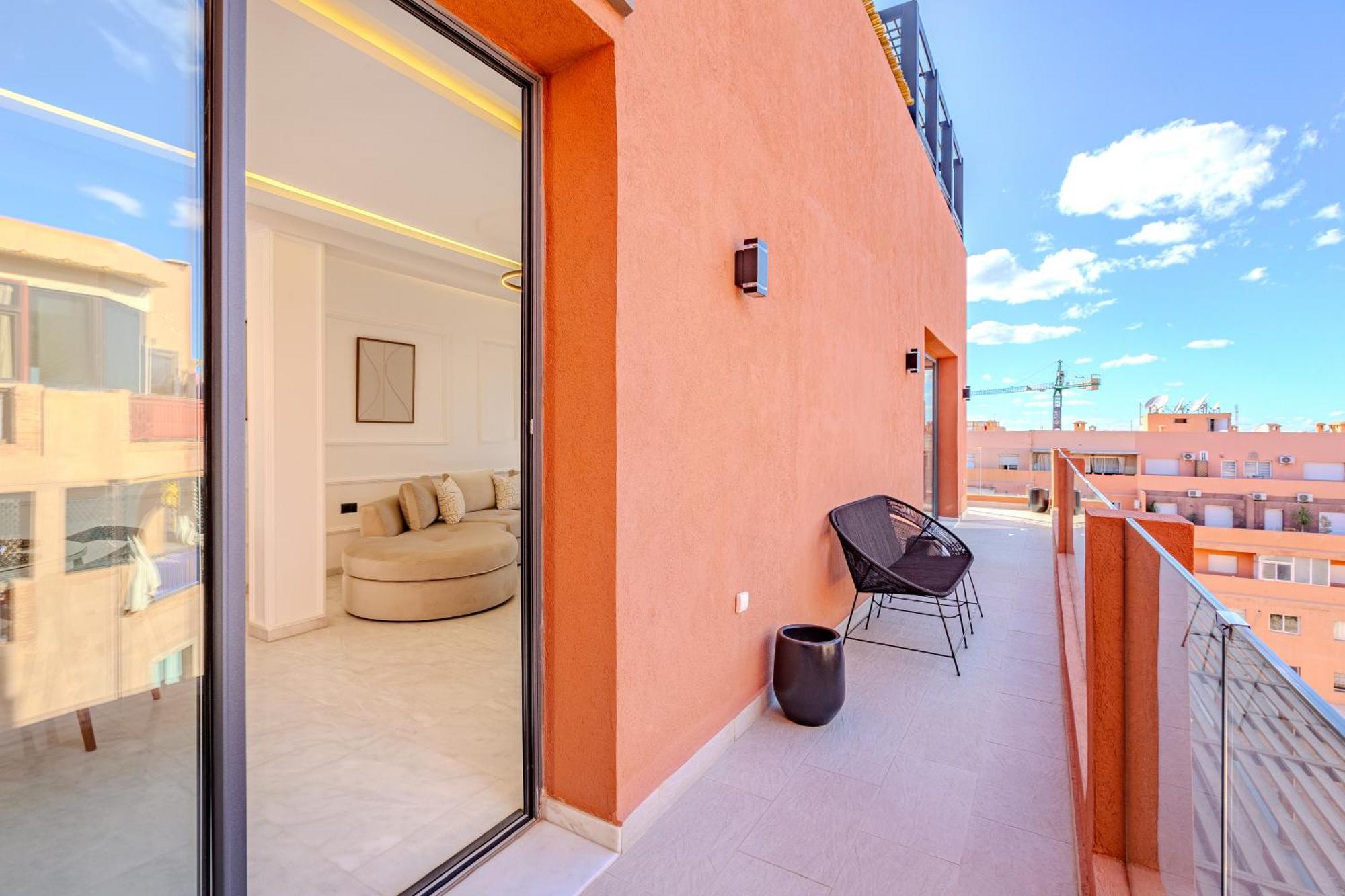 Exclusive Penthouse Gueliz Rooftop, Jacuzzi & Pool Apartment Marrakesh